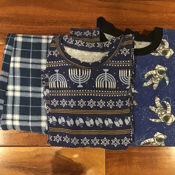 Boys Cozy Fall Pajama Bundle - Blue Theme - Picture 1 of 5